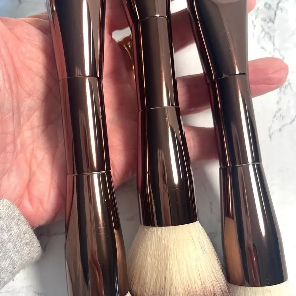 Dual End Makeup Brush Set Trio, New, for Liquids Creams & Powders